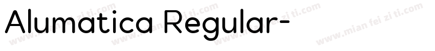 Alumatica Regular字体转换